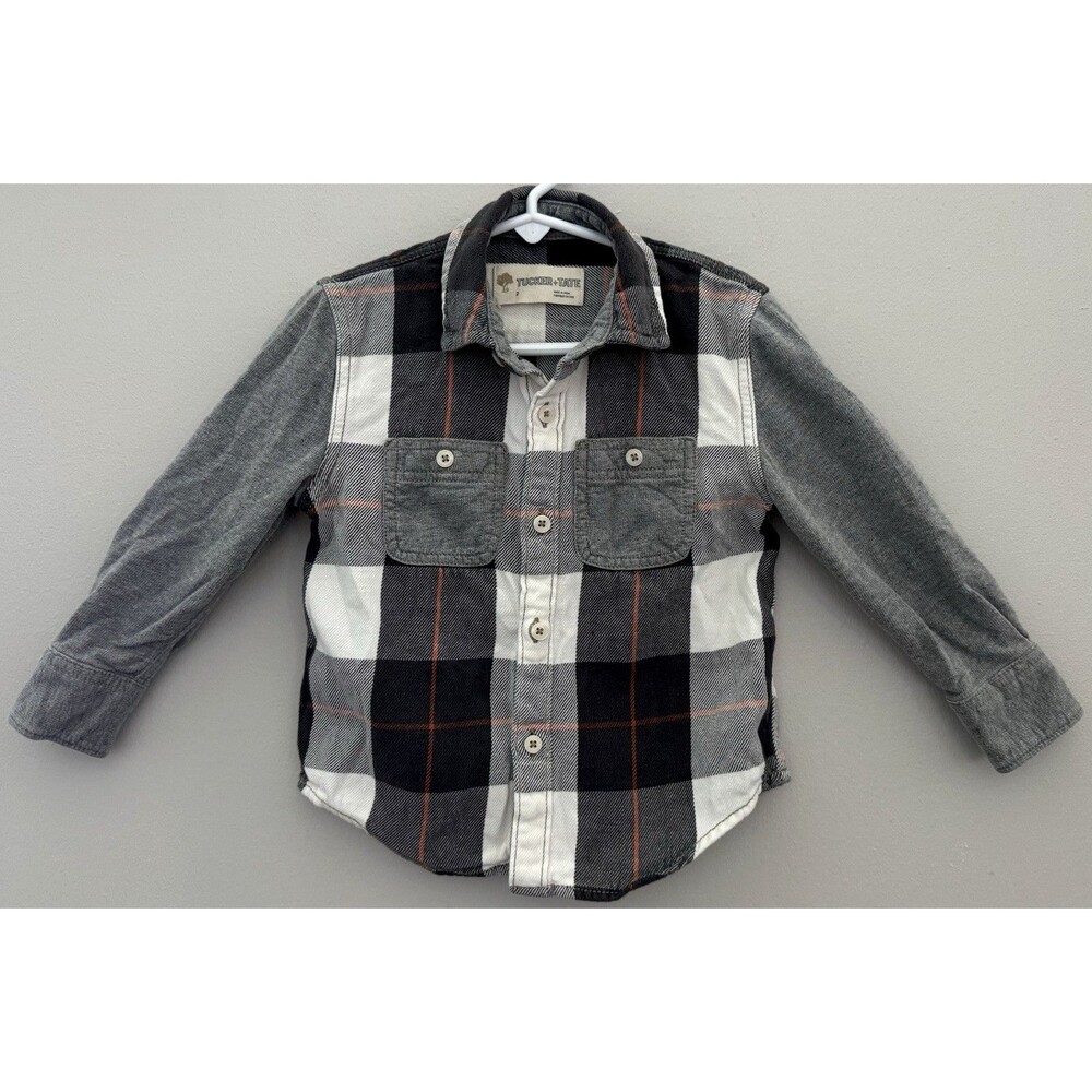 Tucker + Tate Size 2 Boys Plaid Flannel Fall/Winter 100% Cotton